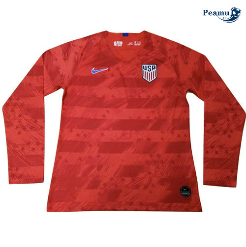 Maillot foot États-Unis Exterieur Manche Longue Rouge 2019-2020