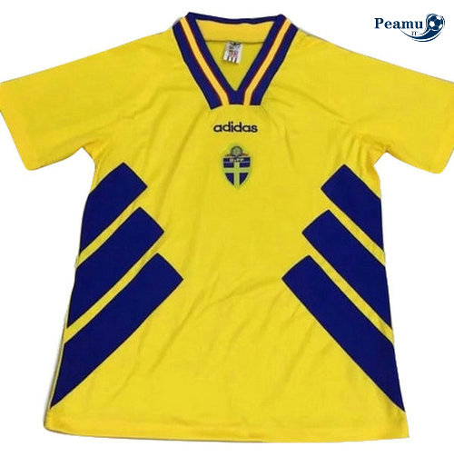 Maillot foot Suède Retro Jaune 1994
