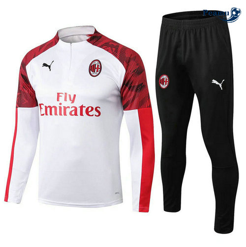Survetement AC Milan Bianco 2019-2020 sweat zippe