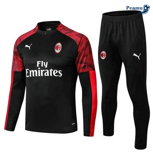 Survetement AC Milan Noir/Rouge 2019-2020