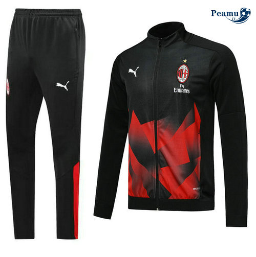 Veste Survetement AC Milan Noir/Rouge 2019-2020 M074