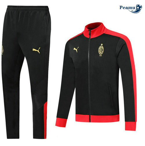 Veste Survetement AC Milan Noir/Rouge 2019-2020 M075