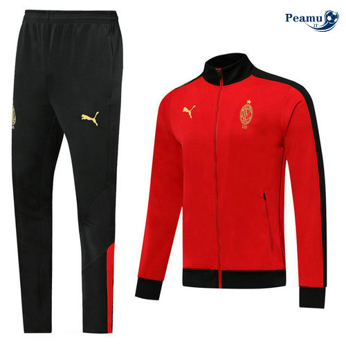 Veste Survetement AC Milan Rouge/Noir 2019-2020