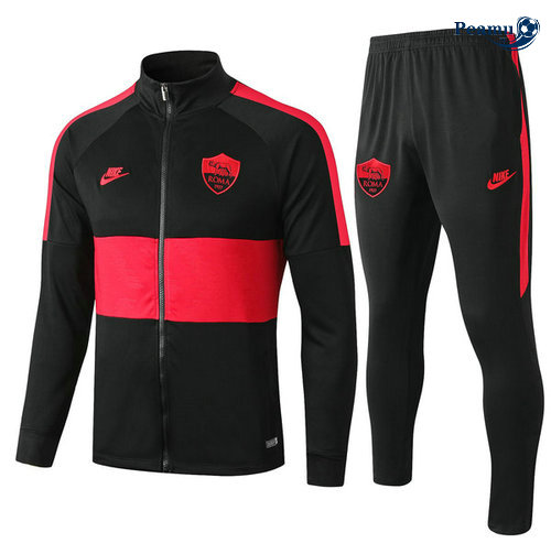 Veste Survetement AS Rome Noir/Rouge 2019-2020