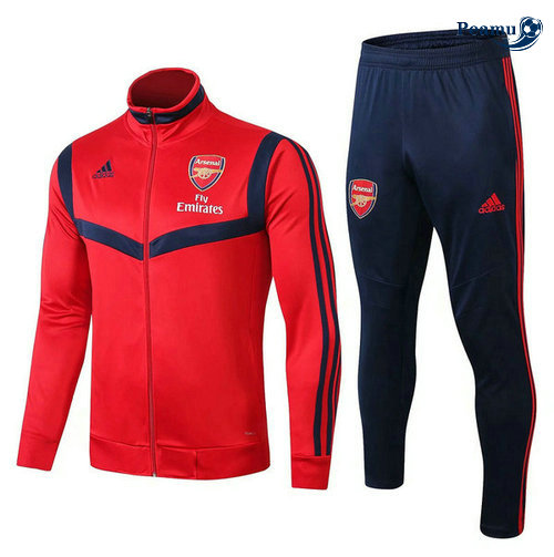 Veste Survetement Arsenal Rouge/Bleu clair 2019-2020 Collo Alto