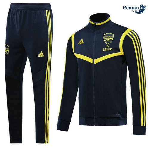 Veste Survetement Arsenal Bleu navy/Jaune 2019-2020 Collo Alto