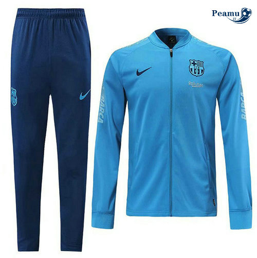 Veste Survetement Barcelone Bleu clair 2019-2020