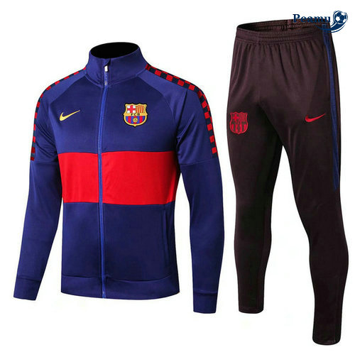 Veste Survetement Barcelone Bleu navy 2019-2020 Collo Alto
