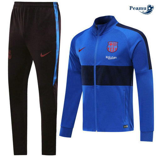 Veste Survetement Barcelone Bleu clair/Noir 2019-2020