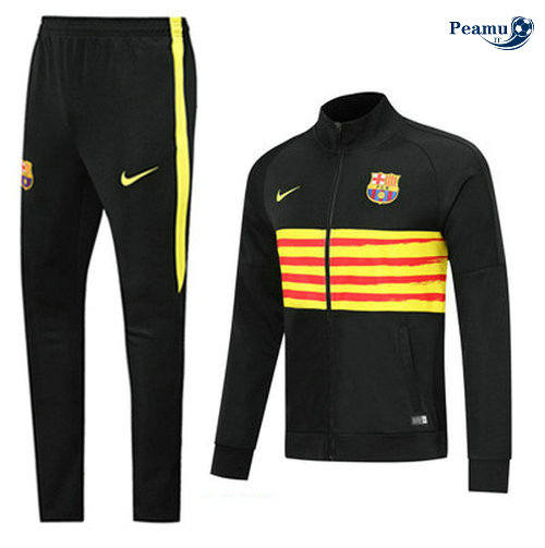 Veste Survetement Barcelone Noir/Jaune 2019-2020
