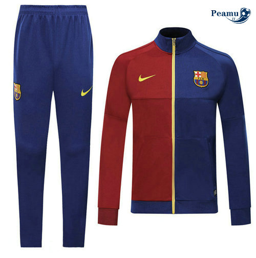 Veste Survetement Barcelone Bleu clair/Rouge 2019-2020