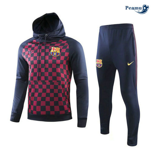 Survetement - Sweat à capuche Barcelone Rouge/Noir 2019-2020