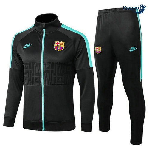 Veste Survetement Barcelone Noir 2019-2020