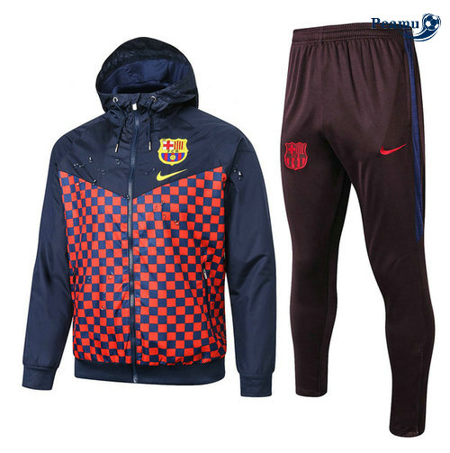 Veste Survetement A Vento Barcelone Bleu navy/Plaid Rouge 2019-2020