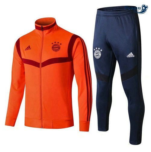 Veste Survetement Bayern Munich Arancione Bleu clair 2019-2020