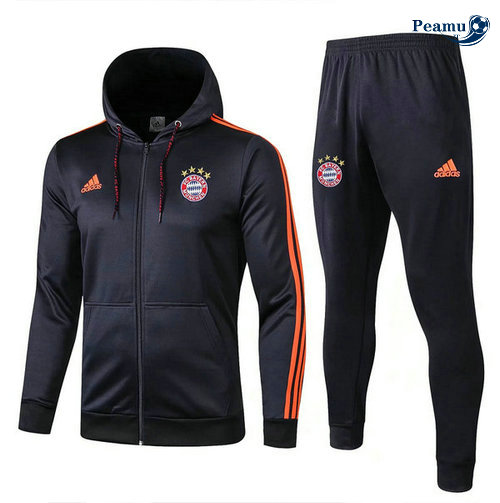 Veste Survetement con cappuccio Bayern Munich Bleu navy 2019-2020