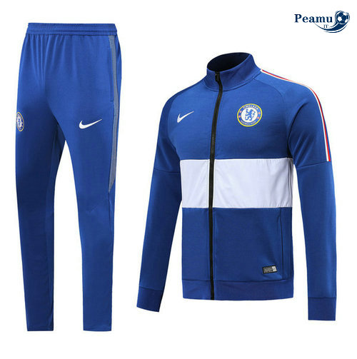 Veste Survetement Chelsea Bleu clair/Bianco 2019-2020 Collo Alto