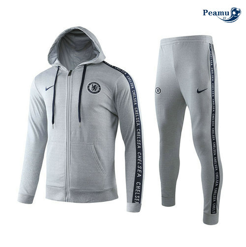 Veste Survetement con cappuccio Chelsea Gris Verde 2019-2020