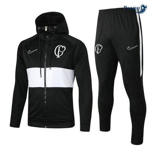 Veste Survetement con cappuccio Corinthians Noir 2019-2020