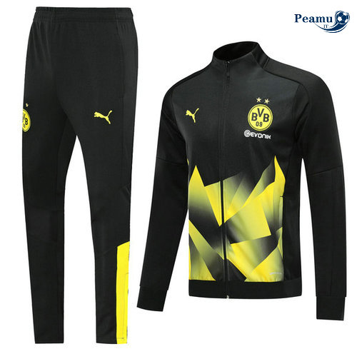 Veste Survetement Borussia Dortmund NoirJaune 2019-2020