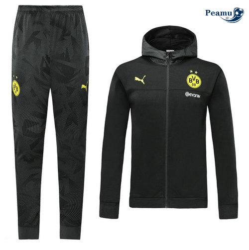 Survetement - Sweat à capuche Borussia Dortmund s Noir 2019-2020