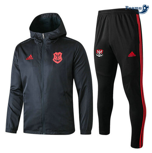 Veste Survetement con cappuccio A Vento Flamengo RJ Bleu navy/Noir 2019-2020