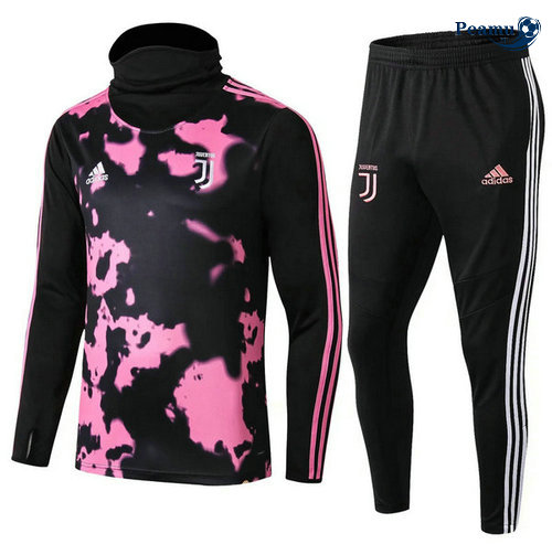 Survetement Juventus Noir/Rose 2019-2020 Collo Alto
