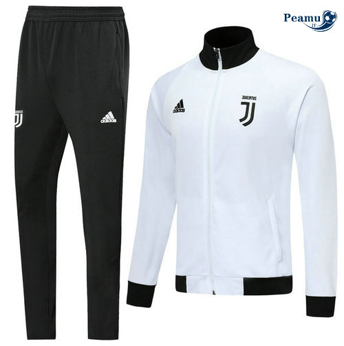 Veste Survetement Juventus Bianco Noir 2019-2020 Collo Alto