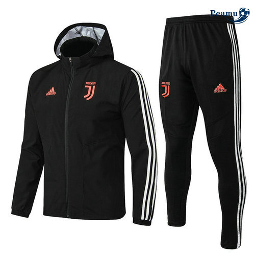 Veste Survetement con cappuccio A Vento Juventus Noir 2019-2020