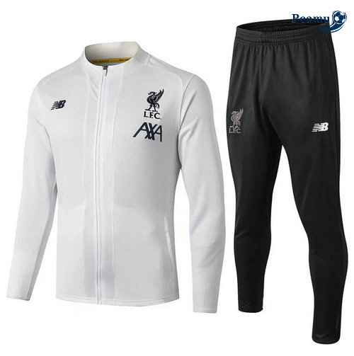 Veste Survetement Liverpool Bianco Noir 2019-2020