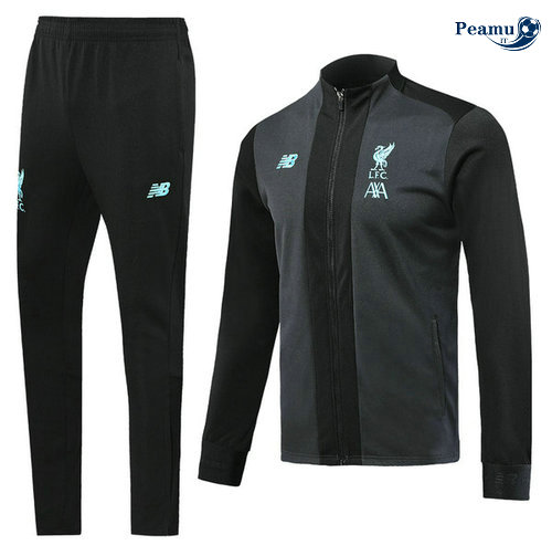 Veste Survetement Liverpool Gris/Noir 2019-2020