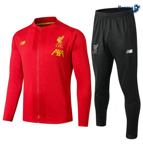 Veste Survetement Liverpool Rouge Noir 2019-2020