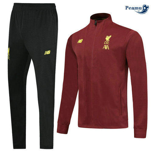 Veste Survetement Liverpool L.F.C Jujube Rouge 2019-2020 Collo Alto