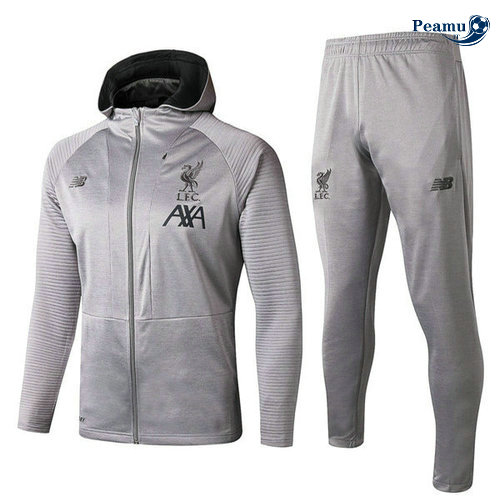 Survetement - Sweat à capuche Liverpool Gris Bianco 2019-2020