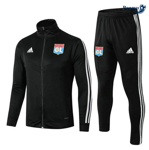 Veste Survetement Lyon Noir 2019-2020 Collo Alto