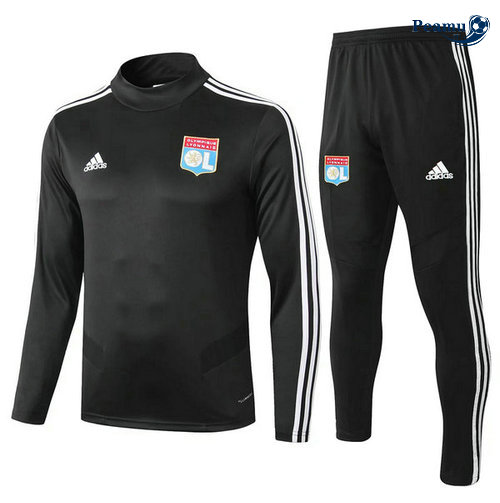 Survetement Lyon Noir 2019-2020 Collo Alto