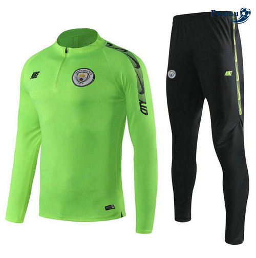 Survetement Manchester City Verde Noir 2019-2020