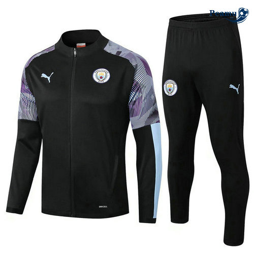 Veste Survetement Manchester City Noir/Porpora 2019-2020