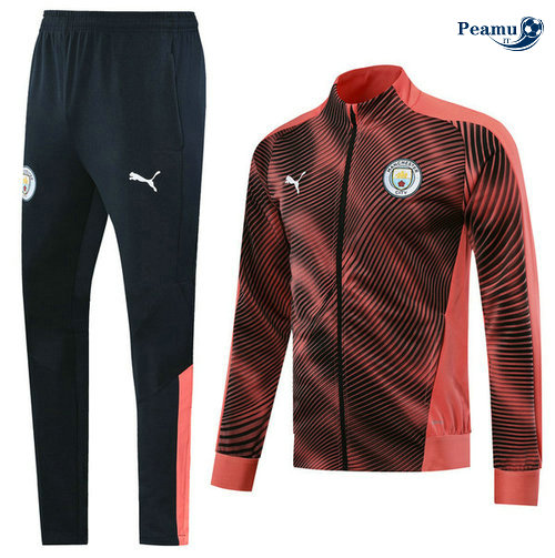 Veste Survetement Manchester City Rose/Noir 2019-2020