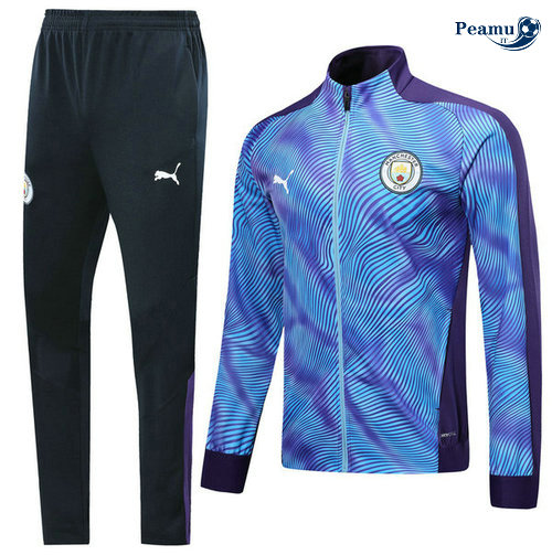 Veste Survetement Manchester City Porpora/Bleu clair 2019-2020