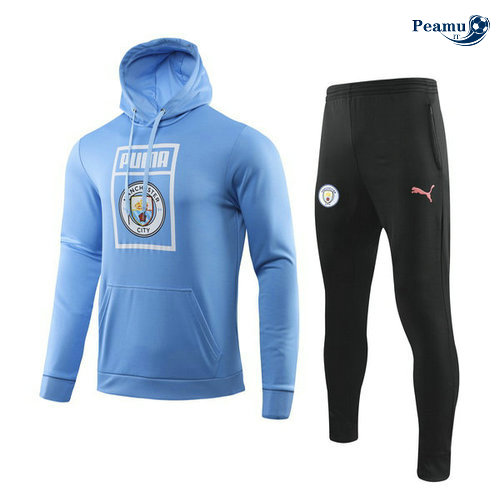 Survetement - Sweat à capuche Manchester City Bleu clair 2019-2020