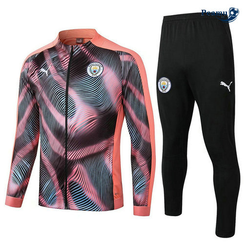 Veste Survetement Manchester City Jaune/Noir 2019-2020