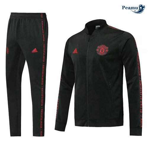 Veste Survetement Manchester United Noir/Rouge 2019-2020