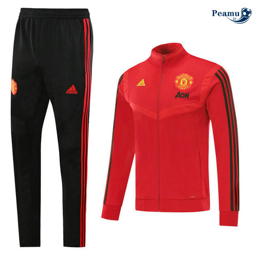 Veste Survetement Manchester United Rouge/Noir 2019-2020