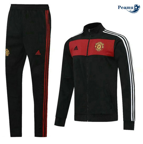 Veste Survetement Manchester United Noir/Rouge 2020-2021