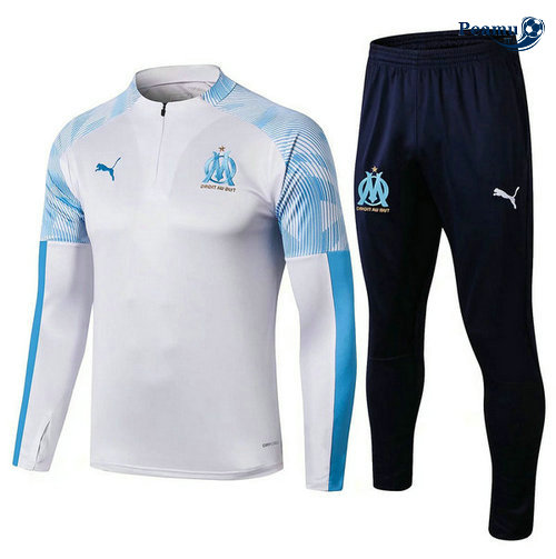 Survetement Marseille Bianco/Bleu clair 2019-2020