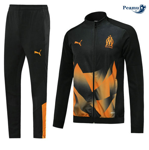 Veste Survetement Marseille Noir/Jaune 2019-2020