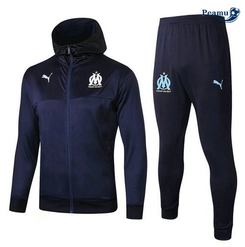 Veste Survetement con cappuccio Marseille Bleu navy 2019-2020