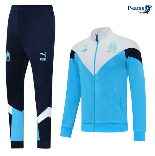 Veste Survetement Marseille Bleu clair/Bianco 2019-2020