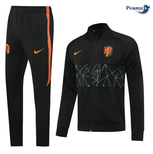 Veste Survetement Pays-Bas Noir 2020-2021